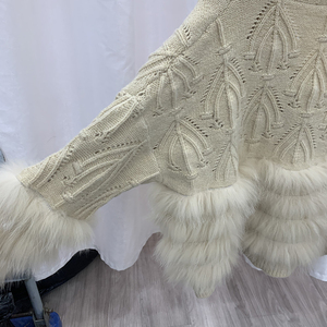 <span class=keywords><strong>Cardigan</strong></span> autunno lavorato a maglia di nuovo Design 2024 <span class=keywords><strong>con</strong></span> vera <span class=keywords><strong>pelliccia</strong></span> di volpe maglione vera <span class=keywords><strong>pelliccia</strong></span> maglione vera <span class=keywords><strong>pelliccia</strong></span> per le donne - Product Image 6