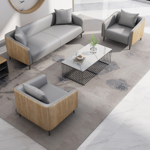 Ensemble de canapés de direction en cuir de luxe, modernes et présidentiels, pour usage commercial, salon et chambre à coucher - Product Image 1
