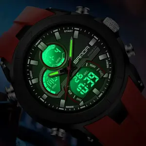 Reloj de Pulsera SANDA 6279 para Hombre, Reloj de Cuarzo Digital Multifuncional, Luminoso, Resistente al Agua, con Cuenta Regresiva y Alarma - Product Image 6