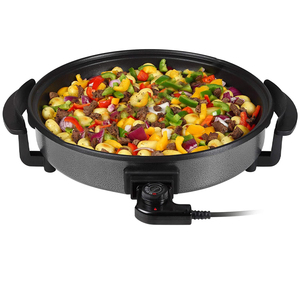 Electric Cast Iron Pizza Oven with Ceramic Stone Plate Non-Stick Surface 300-400 Temperature Range - Product Image 2