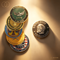 Gepersonaliseerde gouden leverancier op maat gemaakte kleur geprägte nieuwe producten challenge coin grappig