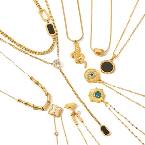 สร้อยคอจี้รูปดาวพระจันทร์ทรงสี่เหลี่ยมผืนผ้าสร้างแรงบันดาลใจตามสั่งชื่อครบรอบปีที่แกะสลักรูปทรงเรขาคณิต - Product Image 5