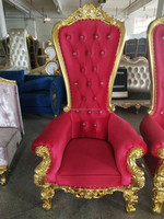 Vente en gros de chaises royales pour trône d'événement de mariage chaise de mariage King à dossier haut de haute qualité