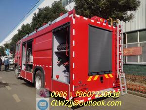 Camión de Bomberos Howo Nuevo con Tanque de Espuma de 8000 Litros 4x2, Bomba, Extintor Aéreo, Transmisión Manual, EURO 5, 150-250HP, 55M - Product Image 4