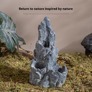 Mascotas de escalada en roca de plástico <span class=keywords><strong>para</strong></span> dormitorio, refugio de escalada inspirado en <span class=keywords><strong>Acuario</strong></span> de selva tropical <span class=keywords><strong>para</strong></span> razas, rockeros de paisajismo en caja - Product Image 3