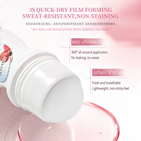 Жидкий лосьон-антиперспирант NHA GENE Rose Roll Herbal, 50 г, 24-часовая защита, цветочный аромат, быстрое образование пленки за 3 секунды, не оставляет следов