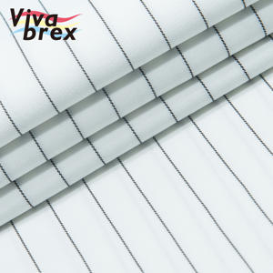 Tissu rayé <span class=keywords><strong>haut</strong></span> <span class=keywords><strong>de</strong></span> <span class=keywords><strong>gamme</strong></span> en spandex premium 2026, matière rayée <span class=keywords><strong>de</strong></span> mode, mélange 200 g/m², respirant, pour vêtements et <span class=keywords><strong>ameublement</strong></span>, faible MOQ - Product Image 5