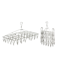 Luxe extérieur en acier inoxydable 34 chevilles 316 carré chaussettes cintre Durable conception en métal pour voyage manteau cuisine armoire salle de bain