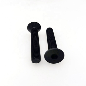 Qualità affidabile nero zinco placcato M3 * 3 M4 * 10 acciaio dolce DIN7991 esagono svasato testa vite tappo - Product Image 4