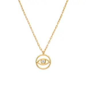 Fashion Jewelry and Custom Jewelry Wholesale Zircon Copper Alloy Jewelry 18K gold plated s Necklace Pendant