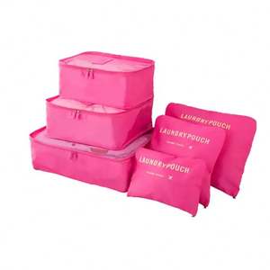 Juego de 6 Bolsas Organizadoras de Viaje Impermeables para Ropa Interior, Zapatos y Ropa - Product Image 6