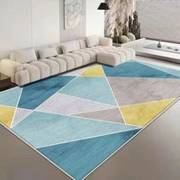 Tapis en polyester à motif géométrique, tapis antidérapant pour la décoration intérieure