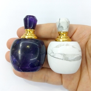 Bottiglia <span class=keywords><strong>di</strong></span> Profumo in Cristallo Naturale Personalizzata, Bottiglia per Oli Essenziali in Howlite, <span class=keywords><strong>Occhio</strong></span> <span class=keywords><strong>di</strong></span> <span class=keywords><strong>Tigre</strong></span>, Agata Pazza, <span class=keywords><strong>Quarzo</strong></span> Rosa per Decorazioni, Gioielli e Regali - Product Image 6