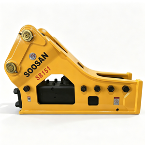 Casse-roche hydraulique latéral SOOSAN SB151 pour excavatrice de 40 à 55 tonnes, travaux de construction et de démolition intensifs - Product Image 1