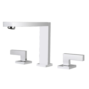 Robinet de lavabo de salle de bain carré en laiton moderne lavabo en or mat <span class=keywords><strong>deux</strong></span> poignées mitigeur <span class=keywords><strong>robinets</strong></span> de lavabo - Product Image 3