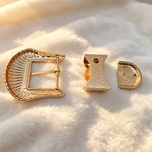Hebillas de Cinturón de Metal de 25 mm, Juego de Tres Piezas, Hebilla de Cinturón con Patrón Occidental de Aleación de Zinc para Mujer - Product Image 3