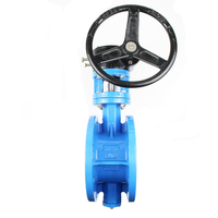 Vanne papillon à triple décalage à étanchéité manuelle en fonte ductile à double bride excentrique pour l'eau DN300-2000 PN10/PN16