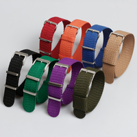 Bracelet de montre Perlon tressé en nylon Offres Spéciales, plusieurs couleurs, 14mm, 16mm, 18mm, 20mm, 22mm, 24mm