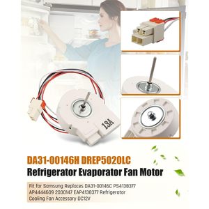 มอเตอร์พัดลมระเหย DRE6020LC 12V DC 2.1W 13A สำหรับเปลี่ยนตู้เย็นที่มีประสิทธิภาพสูงตัวพลาสติก - Product Image 2