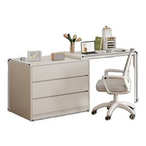 Escritorio de computadora doble estilo crema Escritorio de <span class=keywords><strong>estudio</strong></span> en casa para estudiantes escritorio simple <span class=keywords><strong>con</strong></span> cajón - Product Image 1