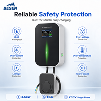 BESEN 7kW SMART APP EV CHARGEUR 32A STATIONS DE RECHARGE DE VOITURE ÉLECTRIQUE collocation avec câble de charge