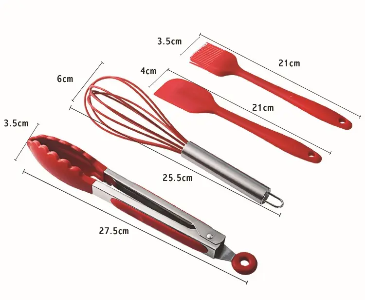 Utensilios de cocina herramientas de panadería herramientas de pastel de silicona epoxi Stir stick clip espátula cepillo cuchara colador
