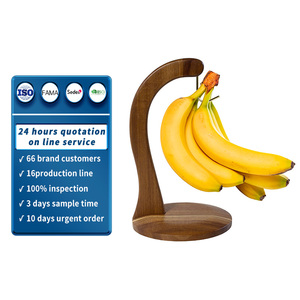 Organizzatore per Dispensa Domestica in Legno di Banano con Base Rotonda Stabile, Braccio Curvo Anti-Caduta e Finitura Senza Bave, Personalizzato in Fabbrica - Product Image 1