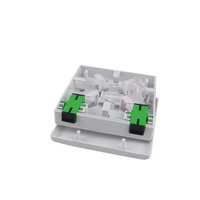 Boîtier de bureau/boîtier terminal à fibre optique de type 86, panneau de prise fibre optique 2 cœurs, adaptateur SC, rosace optique FTTH