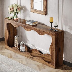 Table <span class=keywords><strong>console</strong></span> en bois massif de style moderne, table <span class=keywords><strong>console</strong></span> décorative pour l'entrée du salon - Product Image 2
