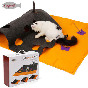 All'ingrosso nascondi e cerca tappetino fai da te attività Pet Scratching Mat Burrow coperta Cat Training Tunnel - Product Image 3