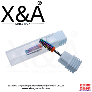 Đầu mũi khoan móng tay bằng cacbua vonfram 6 trong 1, màu cầu vồng, loại F, siêu nhỏ - Product Image 6