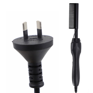 Wholesale Wet Dry Use 2 in 1 Hair Curling Iron Hotcomb Fast Heating Copper <b>Hot</b> <b>Comb</b> Electric Hair Straightener <b>Comb</b> for Women - Product Image 3