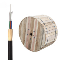 Kabel Serat Optik ADSS MultiMode SM Fibra 4 8 12 24 48 Core untuk Luar Ruangan, Kabel Serat Optik ASU Micro ADSS Udara, Jaringan IP FTTH