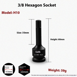 H4-H22mm 1/2 Drive Torx Impact <b>Set</b> Customizable OEM Square Screwdriver Bit for <b>Ratchet</b>/Electric/<b>Wrench</b> Maintenance Hex <b>Wrenches</b> - Product Image 3