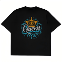 Transfert thermocollant motif couronne de reine en strass pour T-shirts, prêt à presser