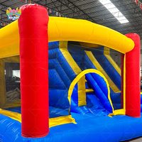 Château gonflable AirFunPro pour l'intérieur et l'extérieur, en PVC, avec toboggan et trampoline, installation facile, taille personnalisée, capacité maximale 10 personnes