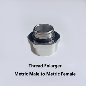 Adaptor Logam Stainless Steel Metrik Khusus Pembesar Ulir untuk Lampu Depan Mobil Berat - Product Image 1