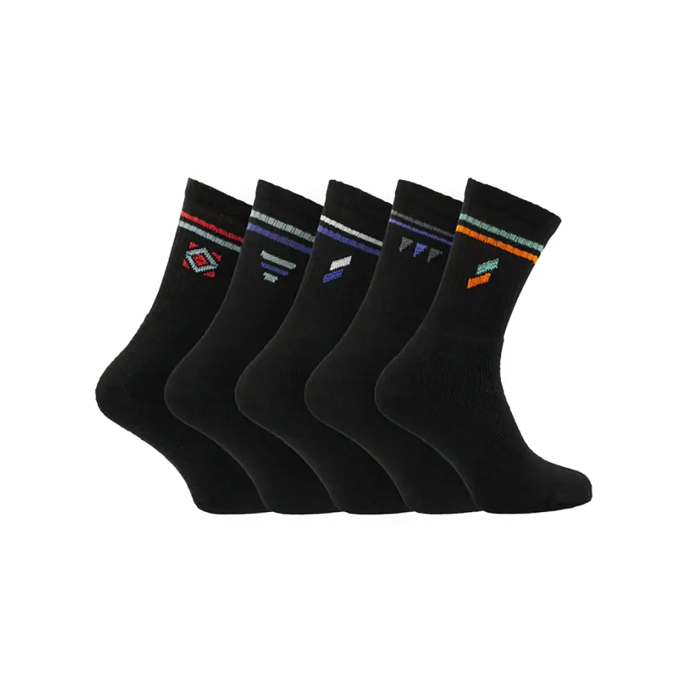 Calcetines deportivos transpirables personalizados de fábrica, medias negras, venta al por mayor