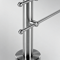 Système de main courante tubulaire en acier inoxydable 304/316, finition miroir/satinée, design moderne, pour escaliers intérieurs/extérieurs, balcons et terrasses