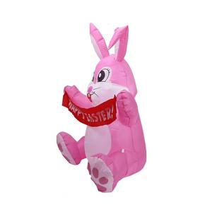 Easter Inflatable Bunny with LED Lights - Waterproof Outdoor Decorations Blow up pink Cartoon Rabbit Yard Decor for Garden - Product Image 3