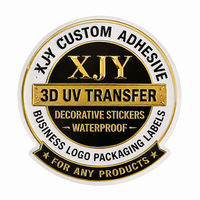 XJY Autocollants décoratifs de transfert UV 3D adhésifs personnalisés Étiquettes d'emballage de logo d'entreprise étanches pour tous les produits