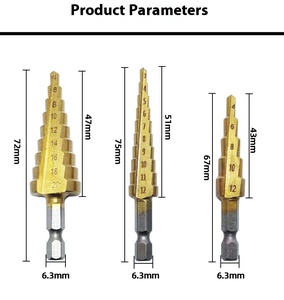 Chất lượng cao bước khoan bit HSS Carbide Titan nitride tùy chọn bước khoan bit cho khoan chính xác - Product Image 2