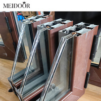 Fenêtre coulissante en aluminium à double vitrage, antivol, à économie d'énergie, noire personnalisée avec grilles pour villa