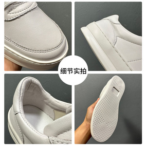 Zapatillas Blancas QHCCID de Cuero Genuino con Suela de Goma, Transpirables, Casuales, para Caminar - Product Image 4