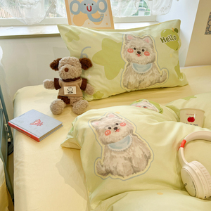 Set di Quattro Pezzi di Biancheria da Letto in Cotone a Fibra Lunga con Ricamo di Peonie, Lenzuola, <span class=keywords><strong>Federe</strong></span>, Set Copripiumino - Product Image 3