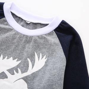 Pyjama pour enfants garçons, chemise à manches longues et leggings imprimés élan, ensemble de vêtements pour enfants - Product Image 2