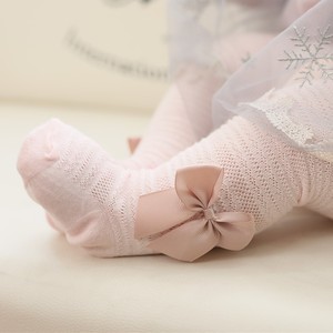 Calzamaglia Primaverile Estiva per Bambine con Fiocco, Sottile in Cotone Lavorato a Maglia, <span class=keywords><strong>Collant</strong></span> <span class=keywords><strong>Rosa</strong></span> per Bambini - Product Image 4