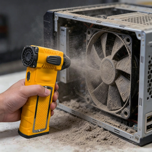 Moteur CC sans balais 110000 tr/min, mini souffleur/aspirateur sans fil, batterie 7,2 V 3000 mAh, lumière LED intégrée, lame de coupe, 13 buses - Product Image 3