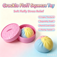 Crackle Mystery Rainbow Squishy Toy Blind Box Squeeze Fidget Toy Crispy Sound Stress Relief Simulation Food Kids Surprise Gift