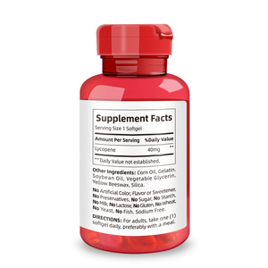 Fabricant en gros de suppléments de lycopène pour la santé de la prostate et du cœur, 40 mg, 60 gélules de lycopène à libération rapide - Product Image 4